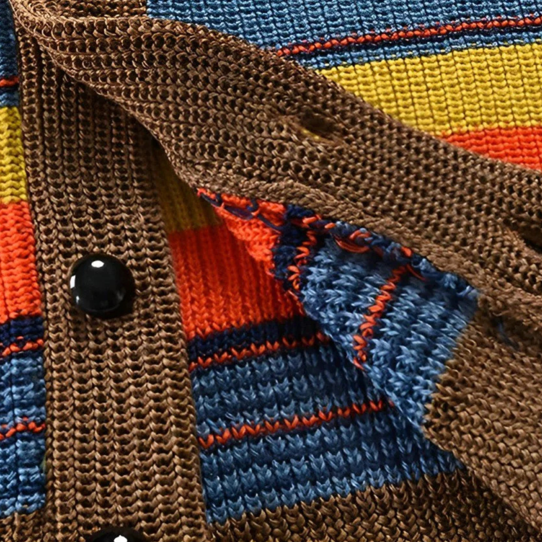 Farverig Cardigan i Uld – Blød, Varm og Stilfuld