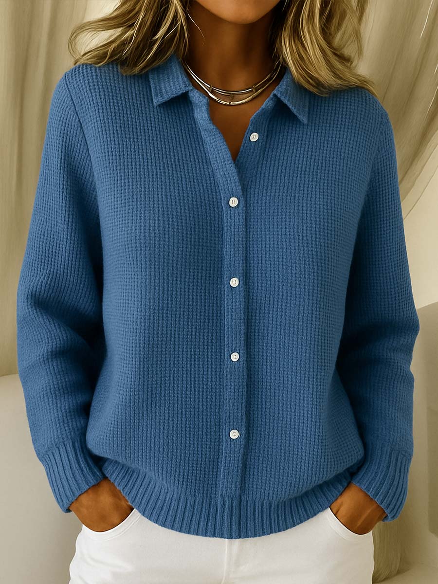 Frederikshøj – Klassisk Strikket Cardigan med Knapper