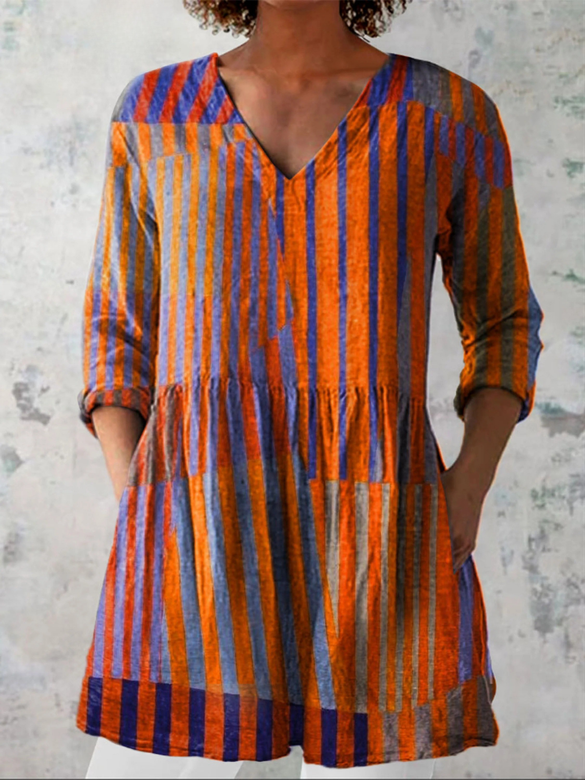 Nadia  | Lang V-hals bluse