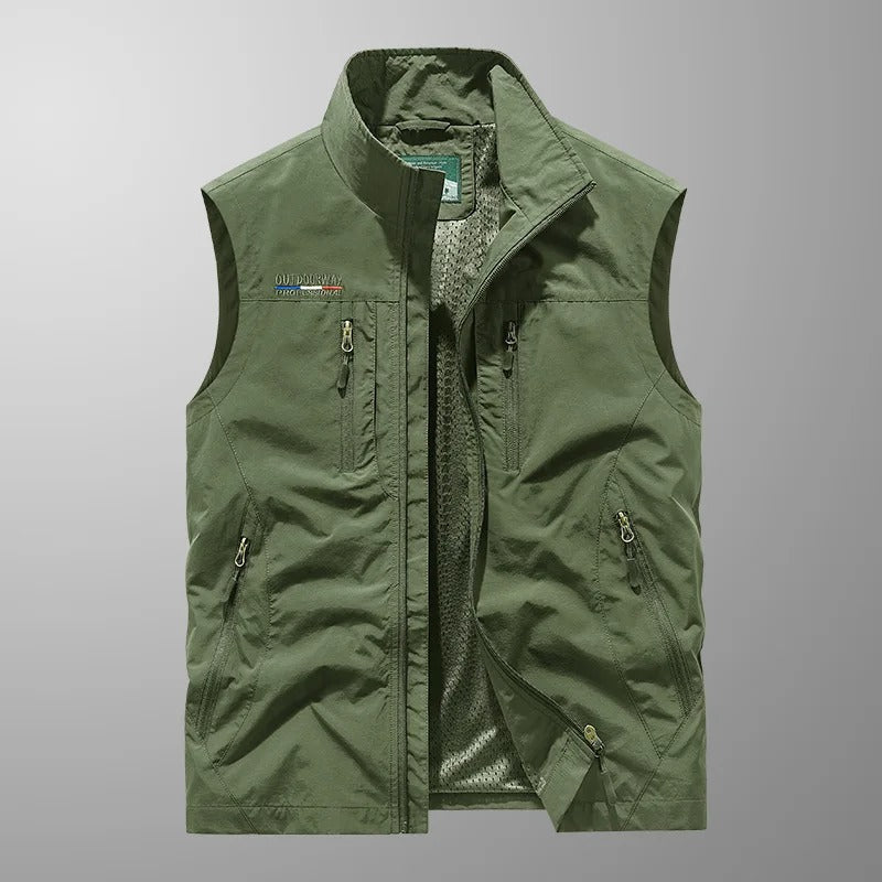 Cazel | Ademend utility gilet met meerdere zakken