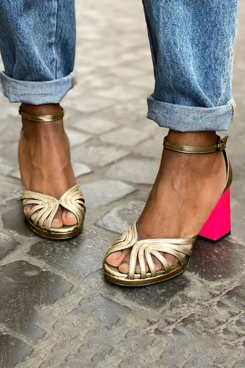 Milviana | Klassiske sandaler med ankelrem og åben tå