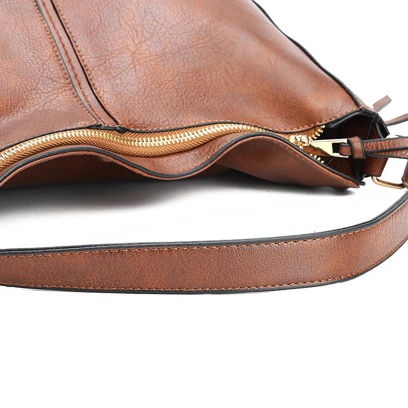 DIDABEAR™ Vintage Stor Kapacitets Læder Hobo Taske