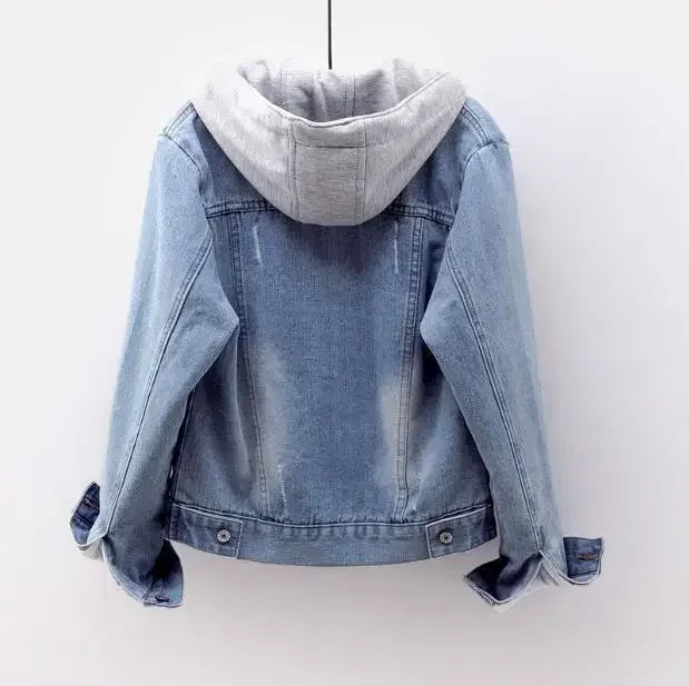 Jakke i denim til kvinder