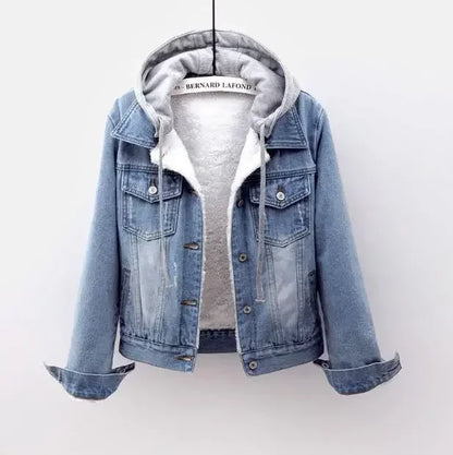 Jakke i denim til kvinder