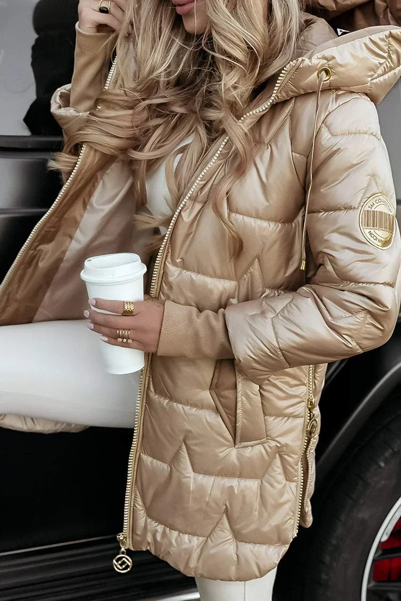 Kalina™ | Elegant Vinterfrakke med Hætte