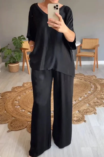 Elodie - Elegant 2-delt satinsæt