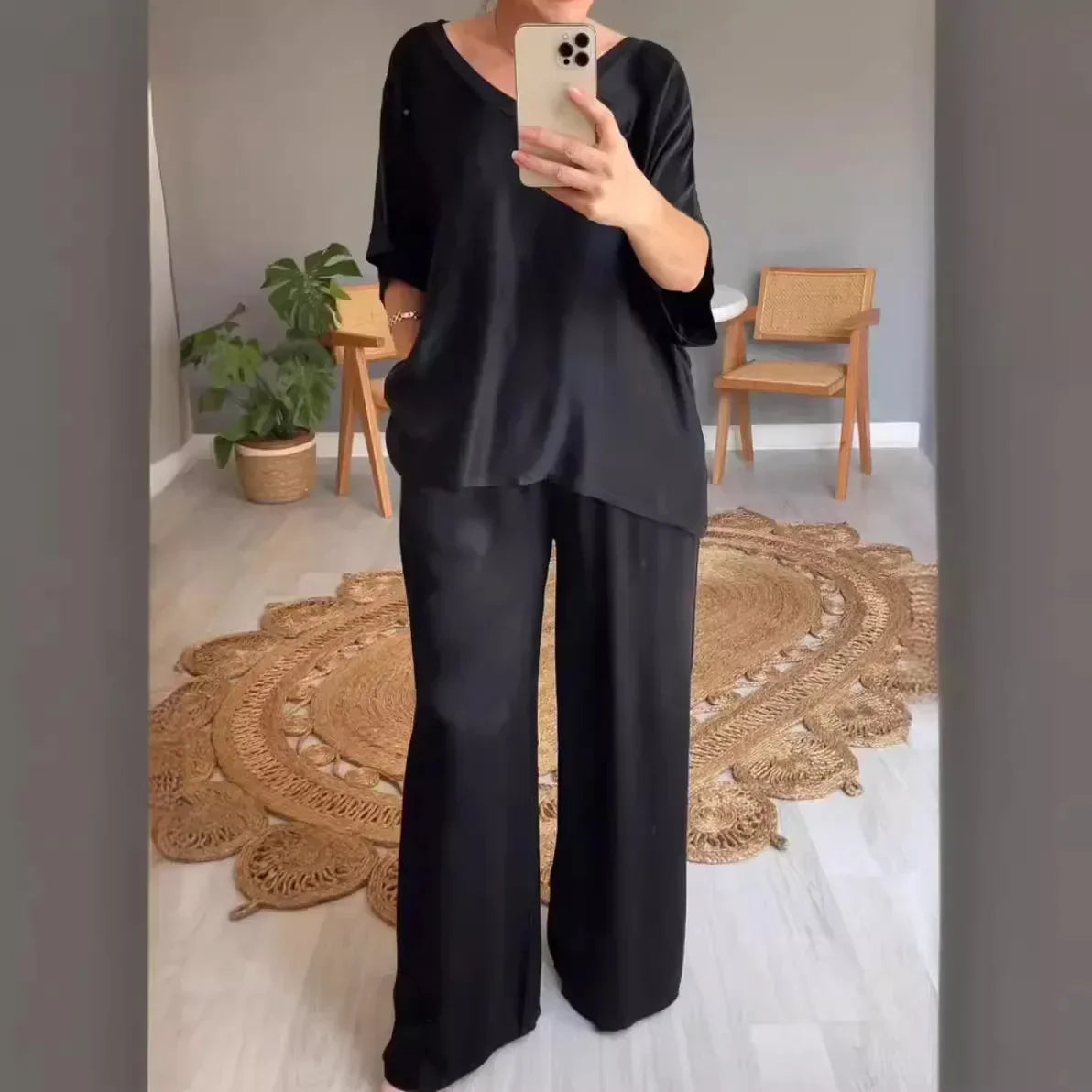 Elodie - Elegant 2-delt satinsæt