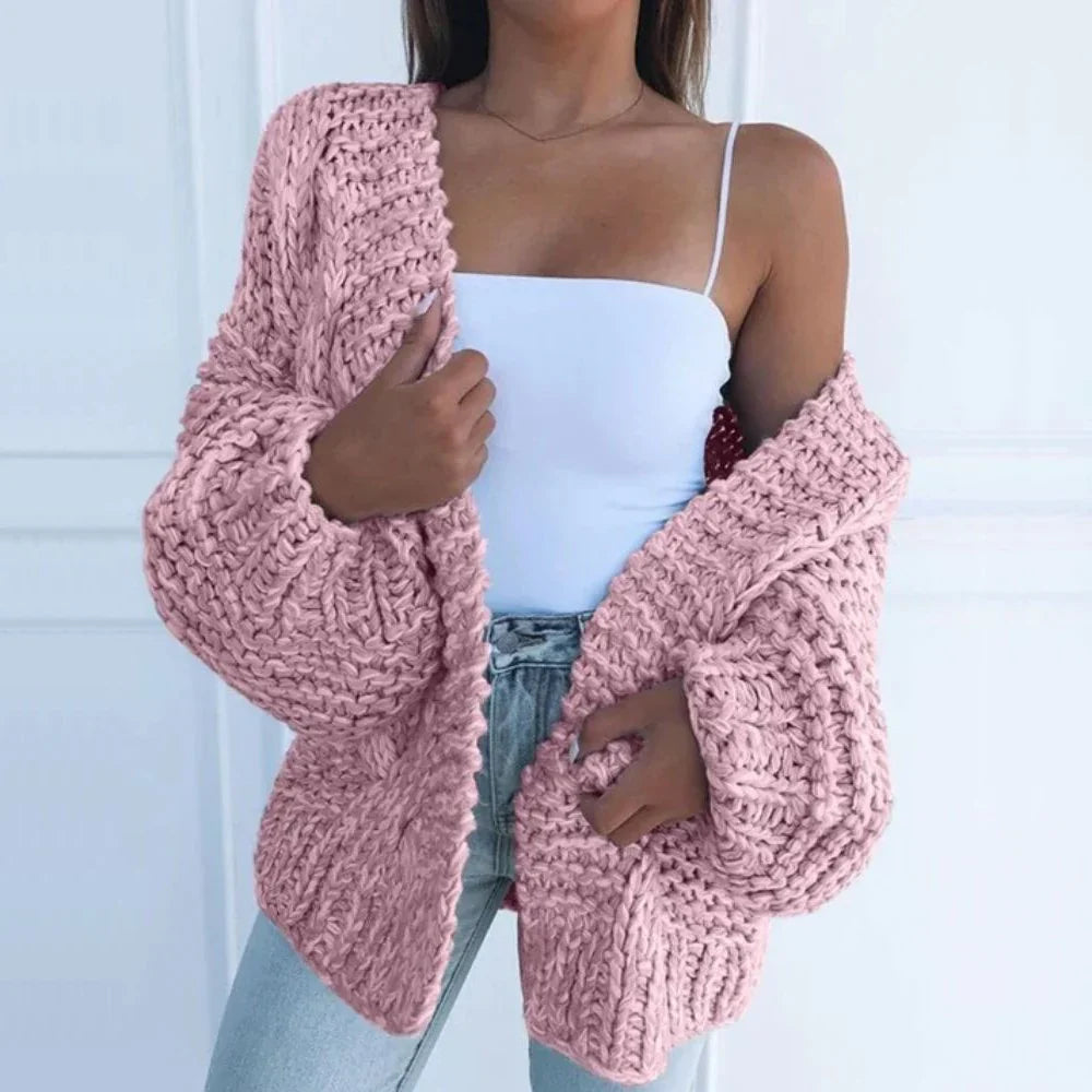 Eleanor - Løs cardigan i grov strik